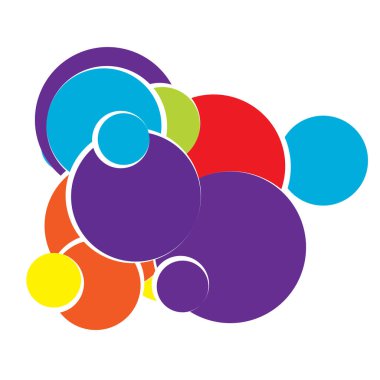 Rastgele daireler soyut geometrik bileşim