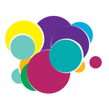 Rastgele daireler soyut geometrik bileşim