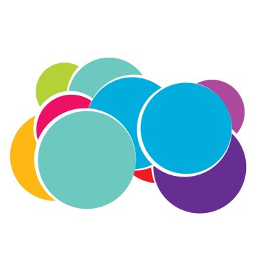 Rastgele daireler soyut geometrik bileşim