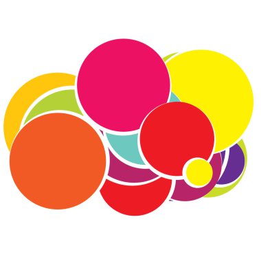 Rastgele daireler soyut geometrik bileşim