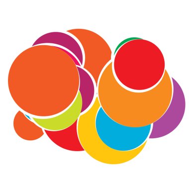 Rastgele daireler soyut geometrik bileşim