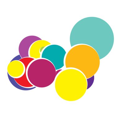 Rastgele daireler soyut geometrik bileşim