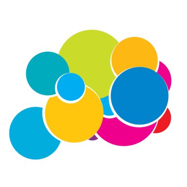 Rastgele daireler soyut geometrik bileşim