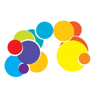 Rastgele daireler soyut geometrik bileşim