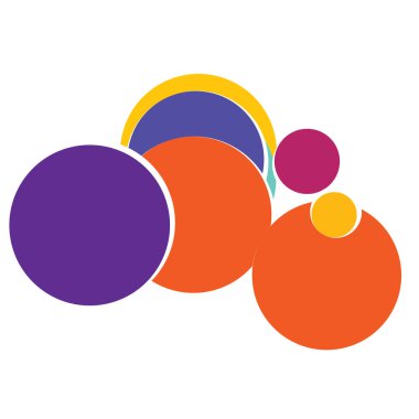 Rastgele daireler soyut geometrik bileşim