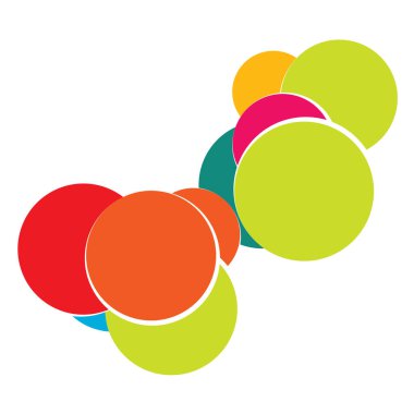 Rastgele daireler soyut geometrik bileşim