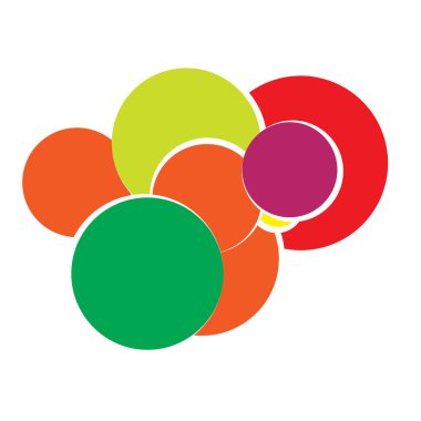 Rastgele daireler soyut geometrik bileşim