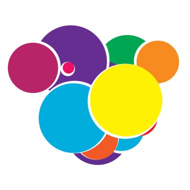 Rastgele daireler soyut geometrik bileşim