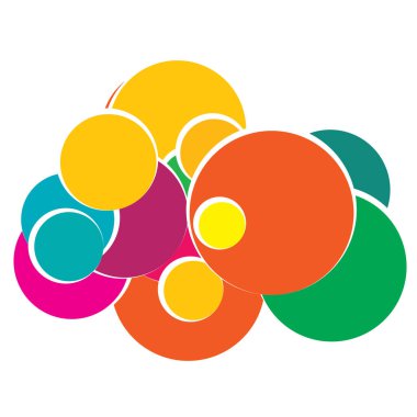 Rastgele daireler soyut geometrik bileşim