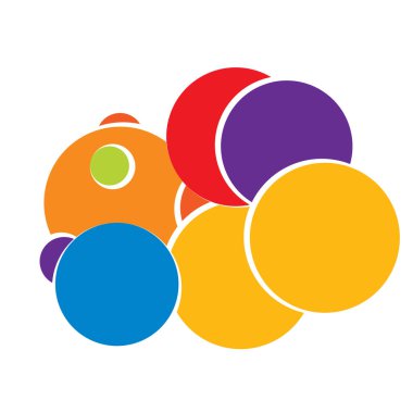 Rastgele daireler soyut geometrik bileşim