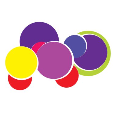 Rastgele daireler soyut geometrik bileşim