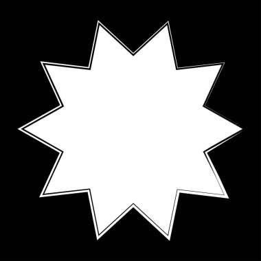 Yıldız patlaması, güneş patlaması yıldız şekli vektör elementi 