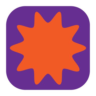 Yıldız patlaması, güneş patlaması yıldız şekli vektör elementi 