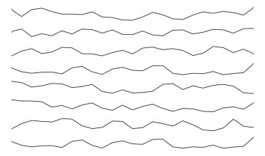 Dalgalı, zig-zag çizgileri, çizgili element