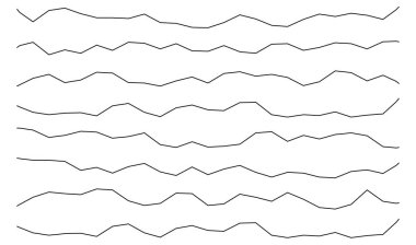 Dalgalı, zig-zag çizgileri, çizgili element