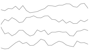 Dalgalı, zig-zag çizgileri, çizgili element