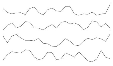 Dalgalı, zig-zag çizgileri, çizgili element