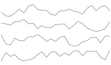 Dalgalı, zig-zag çizgileri, çizgili element