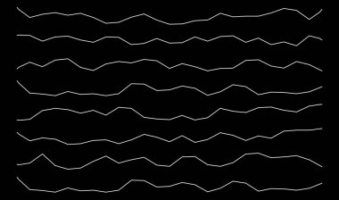 Dalgalı, zig-zag çizgileri, çizgili element