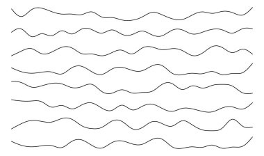 Dalgalı, zig-zag çizgileri, çizgili element