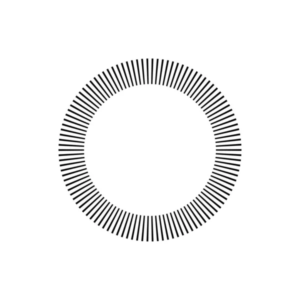 破線の幾何学的円要素 幾何学的放射性元素 ストック ベクトル イラスト クリップ アート グラフィック — ストックベクタ