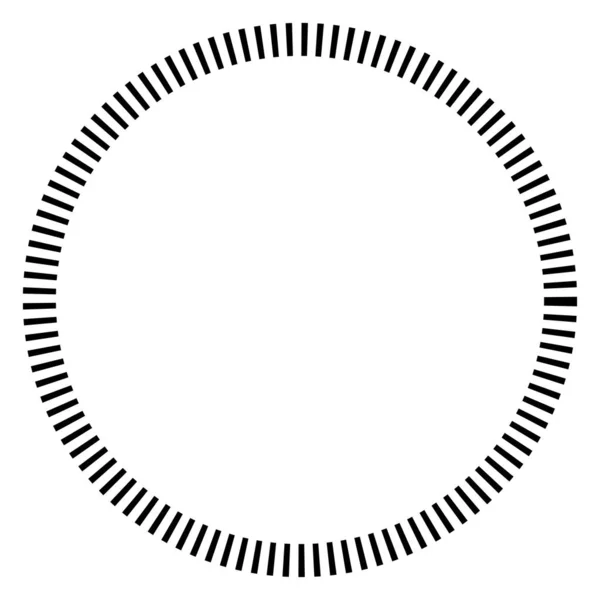 Geometric Circle Element Dashed Lines Geometric Radial Radiating Element Stock — Archivo Imágenes Vectoriales