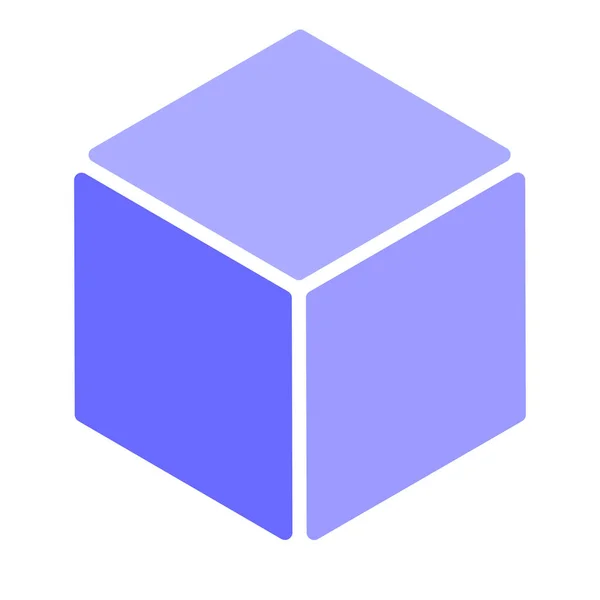 Ізометричний Куб Елемент Піктограма Кубістична Абстрактна Форма Стокова Векторна Ілюстрація — стоковий вектор
