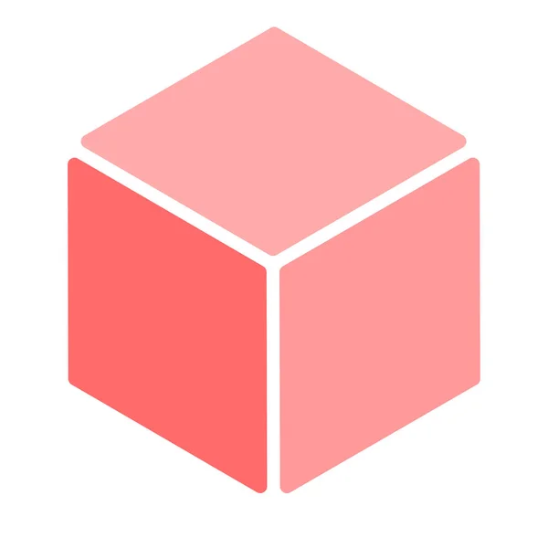 Isometric Cube Element Icon Cubist Abstract Shape Stock Vector Illustration —  Vetores de Stock