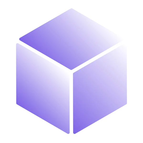 Isometric Cube Element Icon Cubist Abstract Shape Stock Vector Illustration — Stockvektor