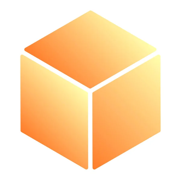 Elemento Cubo Isométrico Icono Forma Abstracta Cubista Ilustración Vector Stock — Vector de stock