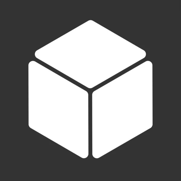 Isometrische Kubus Element Icoon Kubistische Abstracte Vorm Voorraad Vector Illustratie — Stockvector
