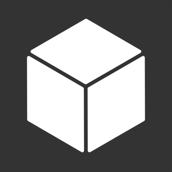 Isometric Cube Element Icon Cubist Abstract Shape Stock Vector Illustration — стоковый вектор
