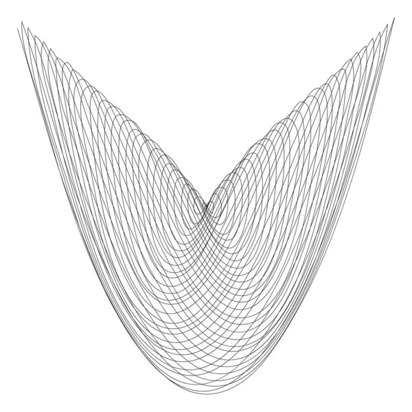 Abstract Line Art Drawing Element — Stok Vektör