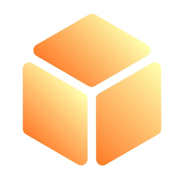 Isometric Cube Element Icon Cubist Abstract Shape Stock Vector Illustration — ストックベクタ