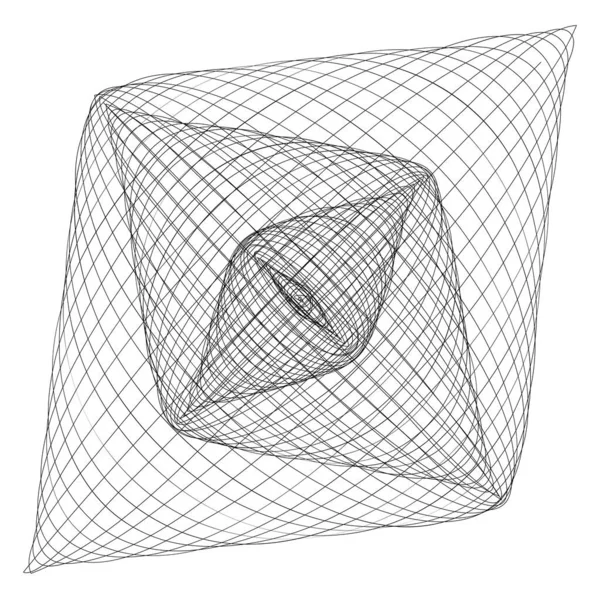 Streszczenie Linii Sztuki Rysunek Element — Wektor stockowy