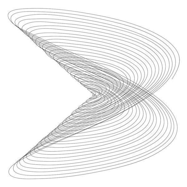 Abstract line art drawing element