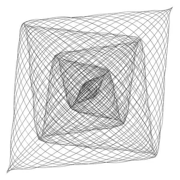 Streszczenie Linii Sztuki Rysunek Element — Wektor stockowy