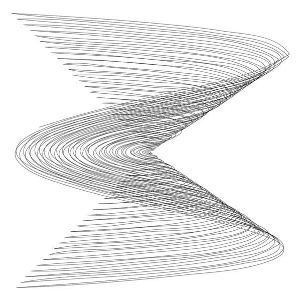 Abstract Line Art Drawing Element — Stok Vektör
