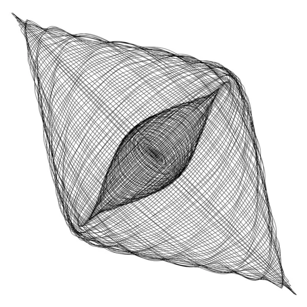 Streszczenie Linii Sztuki Rysunek Element — Wektor stockowy