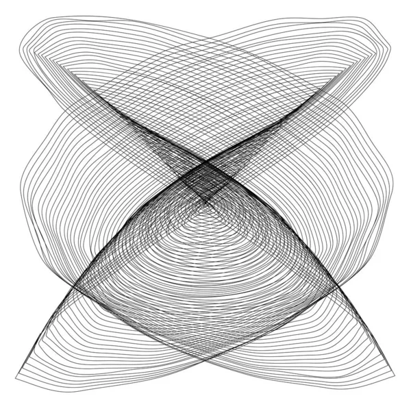 Abstract Line Art Drawing Element — Vettoriale Stock