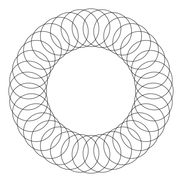 Circle Radial Motif Mandala Illustrative Element — Stockvektor