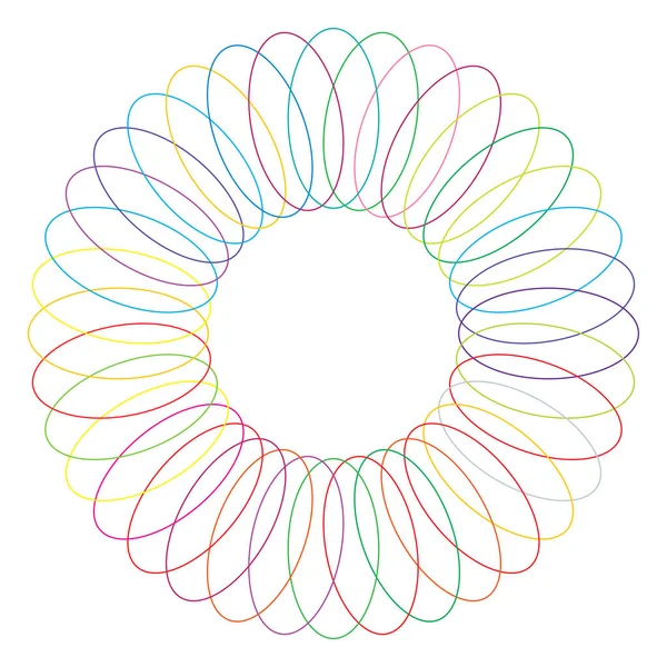 Circle Radial Motif Mandala Illustrative Element — Stok Vektör