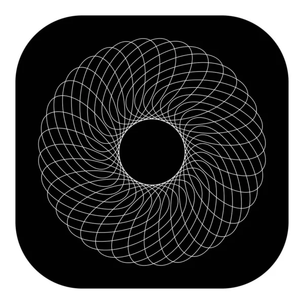 Çember yarıçap motifi, mandala illüstrasyon ögesi