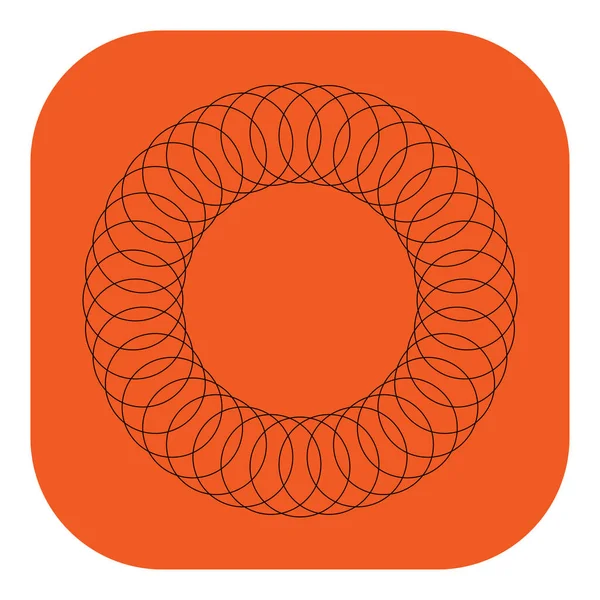 Çember yarıçap motifi, mandala illüstrasyon ögesi