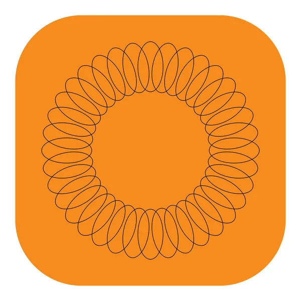 Çember yarıçap motifi, mandala illüstrasyon ögesi