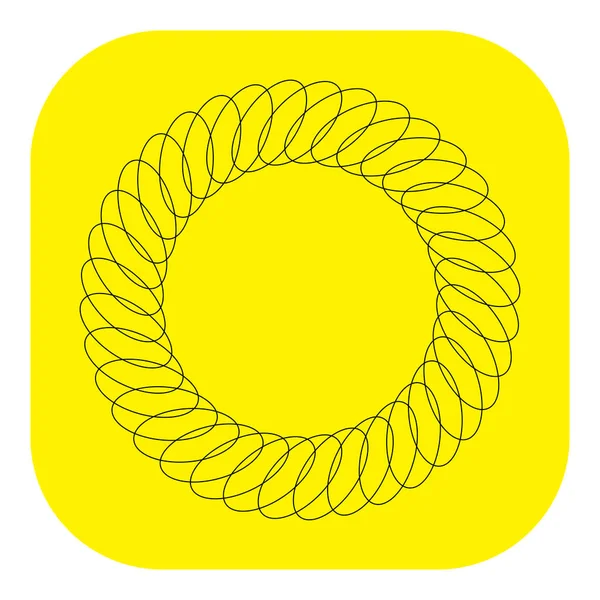 Çember yarıçap motifi, mandala illüstrasyon ögesi