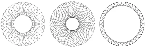 Círculo Radial Motivo Mandala Elemento Ilustrativo Ilustração Vetorial Estoque Gráficos — Vetor de Stock