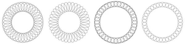 Circle Radial Motif Mandala Illustrative Element Stock Vector Illustration Clip — Vetor de Stock