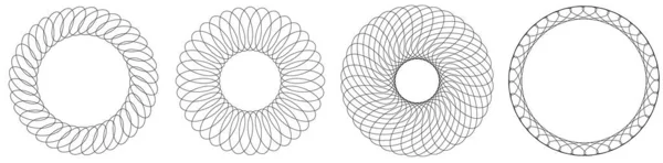 Circle Radial Motif Mandala Illustrative Element Stock Vector Illustration Clip — Vetor de Stock