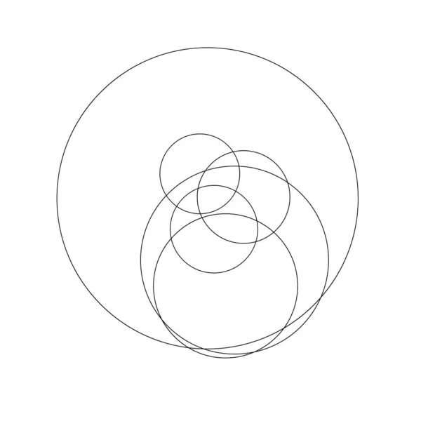 Τυχαία Κύκλους Κυκλικοί Δακτύλιοι Γεωμετρικό Στοιχείο Σχεδιασμού — Διανυσματικό Αρχείο